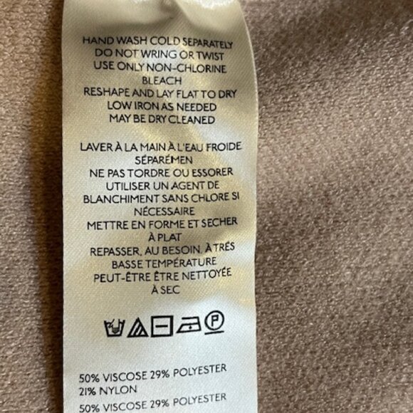 Anthropologie Annalise Mock-Neck Mini Sweater Dress by Maeve Creme/Black Medium - Picture 7 of 14